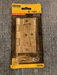 Stanley Non Mortise Door Hinges 4" Bright Brass Finish 2 Pk 46-0817 CD815 Nip. Fixed Price $10.95.