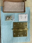 Baldwin 1046.044.I, 4.5 Ball Bearing Door Hinge Square Corner, Satin Brass. Fixed Price $41.75.