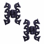 2 Pcs Black Butterfly Flush Cabinet Hinges Wrought Iron For Doors. Fixed Price $25.99.