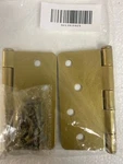 Emtek 91024US4 4"X4" 1/4" Radius Mortise Hinge - Satin Brass Pair. Fixed Price $12.34.
