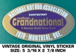 National Hot Rod Association 1978 Montreal Sanair Vintage Original Decal Sticker. Fixed Price $9.40.