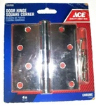 Ace Hinge Square Corner, Chrome 4 Inches 5297650. Fixed Price $8.98.