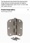 (18)HAGER Hinges Heavy Duty High Quality Brushed Steel (enough For 6 Doors). Fixed Price $55.00.