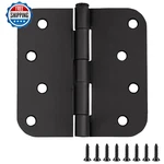 Design House 4" X Matte Black 5/8" Radius Interior Door Hinges, 9-PACK. Fixed Price $58.97.