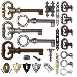 Vintage Style Open Barrel Skeleton Key Hole Head Furniture Cabinet Antique Hinge. Fixed Price $203.95.