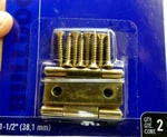 2 Pack Wooden Door Cabinet Chest Utility Hinges 1.5" Brass Metal Screws. Fixed Price $7.43.