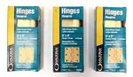 Nos! Set Of 6 Ultra Hardware Satin Brass X 3" Door Hinges, Removeable Pins. Fixed Price $18.99.