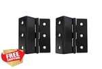 Qcaa 3" Retro Chest Hinges 2PK Matte Black - Half Surface Furniture Cabinet. Fixed Price $27.99.