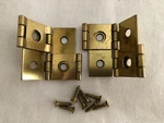 2 Vintage Stanley Screen Door Double Acting Hinges Folding 1 7/8" Joint Ex. Fixed Price $19.99.