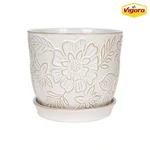 Vigoro Ceramic Pot Planter Indoor Flower With Drainage Saucer White. Fixed Price $25.94.