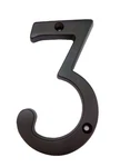 Traditional Heavy Forged Brass House Number, 6", 3, US10B Oil Rubbed Bronze, .... Fixed Price $32.19.