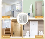 Luxbaro Bn 3 Pack Self Closing Door Hinges, 4 Inch Spring Loaded. Fixed Price $18.54.