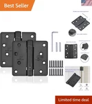 Self Closing Door Hinge 4 Inch Matte Black Auto Close Spring 2 Pack. Fixed Price $36.18.