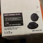 Everbilt Easy Touch Pvc Drain Matte Black 1-1/2 Round For Bathtub. Fixed Price $20.00.