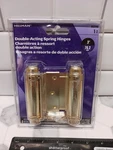 Hillman Double Acting Spring Hinges 3" 852546 Satin Brass Gold New W/free Ship. Fixed Price $14.99.