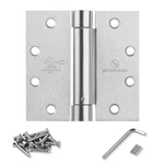 Satin Door Hinges 4.5 Inch Self Closing Hardware Adjustable Spring. Fixed Price $42.88.