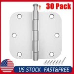 30 Pack Door Hinge Satin Nickel Interior 3.5" X 1/2" 5/8 Radius Corner. Fixed Price $28.59.