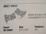 Inset Hinge Seachoice 34601 Chrome Plated Brass Pairs Boatingmall Store. Fixed Price $31.30.