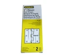 Pair 3" Stanley Satin Brass Door Hinges Square Corners 08-1100 New. Fixed Price $18.95.