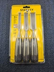 (3 Pcs) Stanley 16-150: Wood Chisel, 1/2 In, 3/4 Black Handles. Fixed Price $19.99.
