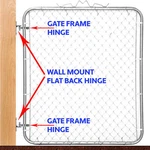 Wall Mount Flat Back Chain Link Fence Gate Hinge - 5/8 Pin. Fixed Price $17.95.