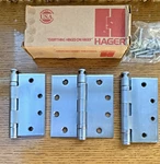 Hager BB1279 4.5" X US26D Ball Bearing Door Hinges. Fixed Price $16.00.