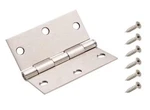 Everbilt 12 Pcs Satin Nickel Steel Door Hinge 3 1/2" Square Edge Corner. Fixed Price $16.95.