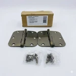 Signature Hardware 3-1/2" Rounded Steel Door Hinge Plain Bearing 2-PACK. Fixed Price $9.44.