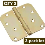 Nos 3-PACK Lot National Hardware N830-261 Satin Brass 3" Door Hinge 5/8" Corner. Fixed Price $14.62.