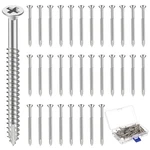 50 Pack Satin Nickel Wood Screws #9 Extra Long Heavy-duty Hinge For Doors. Fixed Price $15.85.