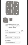 Lot Of 52 Hager RC1842 Radius Full Mortise Plain Bearing Steel Hinge 3.5" X. Fixed Price $68.97.