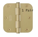 Emtek 3-1/2" X Plated Steel Heavy Duty 5/8" Radius Round Corner Pair. Fixed Price $16.95.