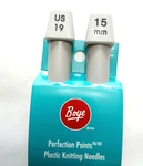 New Boye Knitting Needles Us 19/15 Mm Plastic Perfection Points Ships Pdq. Fixed Price $5.97.