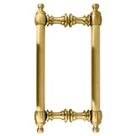 Crl C0L8X8SB Satin Brass 8" Colonial Style Back-to-back Pull Handles. Fixed Price $143.07.
