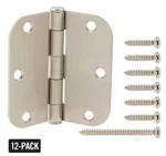12-PACK 3.5" X 5/8"RADIUS Satin Nickel Residential Door Hinges Everbilt 28706. Fixed Price $19.99.