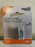 (2 Pk) National Hardware Removable Pin Narrow Hinge 1" X N141-606. Fixed Price $9.98.