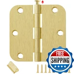 Amzgod 24-PACK 3.5" Rounded Satin Brass Heavy Duty Interior Door Hinges. Fixed Price $66.85.