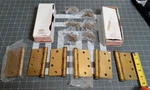 Lawrence Brand Brass Hinges Satin Bright 4 - 1/2 X Lot Of 6 New Oop. Fixed Price $63.21.