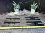 4 Qty! Bulk Lot- John Wright Hinge Black Powder Coated Steel Pair 7" 88587. Fixed Price $35.00.