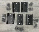 Lot Of Emtek 92015FB 4.5"X4.5" Sq. Corner Mortise Hinge/pair - Flat Black*read. Fixed Price $59.99.