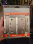 Ives By Schlage Artisan Series 4" Solid Brass Door Hinges 3-PACK Satin Nickel. Fixed Price $12.95.