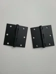 Emtek 91013US19 1/2" X Plain Bearing Square Corner Hinge Black - Pair. Fixed Price $9.99.
