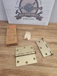 Nos Door Hinges Lb Lawrence 2500-DB Satin Brass Button Tip 3 1/2 X. Fixed Price $9.99.
