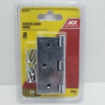Ace Screen Door Hinge Zinc Pack 3" #5292511. Fixed Price $7.75.