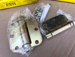 (8) Cal-royal NEWSH3558R 3.5 X 5/8 Zinc Dichromate Spring Hinge Brass. Fixed Price $37.50.
