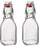 Square Swing Top Glass Bottles, 4.25 Oz (set Of 2) - Made Italy Minimal. Fixed Price $30.02.
