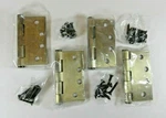 Pair Emtek Antq Brass X4" Square Hinges Plain Bearing 920147 US7,. Fixed Price $17.89.