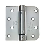 Spring -closing Hinges, 4 Inch Square With 5/8 Polished Chrome, Adjustab.... Fixed Price $61.12.