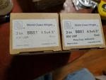 (2BOXES) World Class Hinges BB81 5.0X4.5 Steel Dark Brown Door Sets 2X3. Fixed Price $13.50.