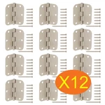 New Everbilt Squeak Free Door Hinges 3-1/2" X 5/8"RADIUS Satin Nickel 12 Pack. Fixed Price $19.99.
